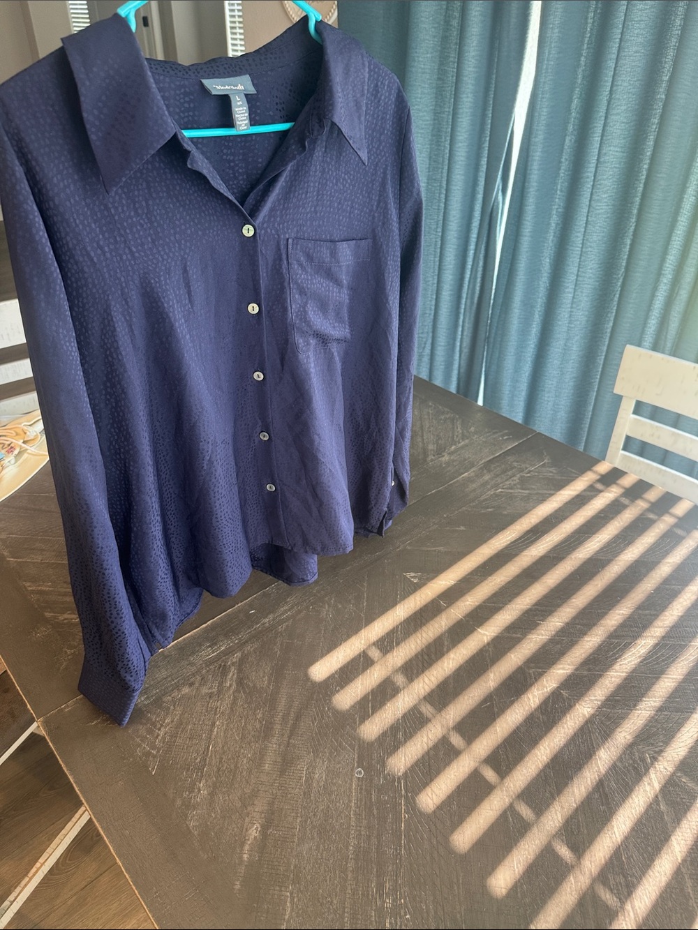 FINAL SALE!!Modcloth Navy Textured Button-Down Shirt - Men's